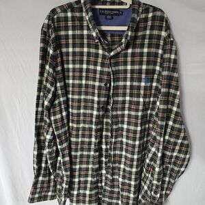 U.S. Polo Assn. Men's Green Plaid Shirt Size XXL 2X